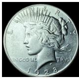 1928 Silver Peace Dollar CLOSELY UNCIRCULATED