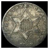 1859 Silver Three-Cent Piece NEARLY UNCIRCULATED