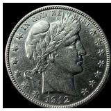 1912-D Silver Barber Half Dollar CLOSELY UNCIRCULA