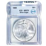 1999 Silver Eagle ICG MS70