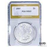 1897 Morgan Silver Dollar PGA MS63