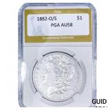 1882-O/S Morgan Silver Dollar PGA AU58