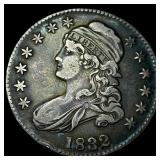 1832 Capped Bust Half Dollar NEARLY UNCIRCULATED