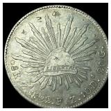 1892-Zs FZ Mexico Silver 8 Reales UNCIRCULATED