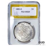 1885-O Morgan Silver Dollar PGA MS64