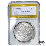 1880-S Morgan Silver Dollar PGA MS63