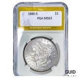 1880-S Morgan Silver Dollar PGA MS63