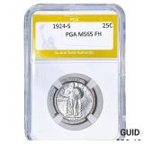 1924-S Standing Liberty Quarter PGA MS65 FH