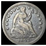 1843 Seated Liberty Half Dime LIGHTLY CIRCULATED