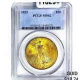 1925 $20 Gold Double Eagle PCGS MS62