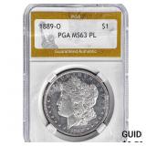 1889-O Morgan Silver Dollar PGA MS63 PL