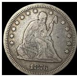 1876-CC Silver Quarter Dollar LIGHTLY CIRCULATED