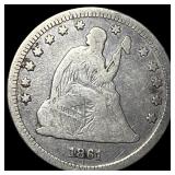 1861 Seated Liberty Quarter NICELY CIRCULATED