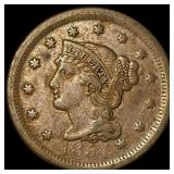 1854 Braided Hair Large Cent NEARLY UNCIRCULATED