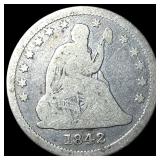 1842-O Silver Seated Liberty Quarter NICELY  CIRC