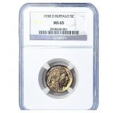 1938-D Buffalo Nickel NGC MS65