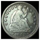 1853 Arrows Seated Liberty Half Dime NEARLY UNCIRC