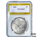 1887 Morgan Silver Dollar PGA MS63