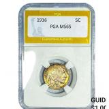 1916 Buffalo Nickel PGA MS65