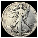 1919-D Silver Walking Liberty Half Dollar NICELY C