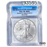 2011 Silver Eagle ICG  F.U.N Con. Award of Apprec.