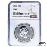 1963 Franklin Half Dollar NGC PF68