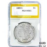 1889-S Morgan Silver Dollar PGA MS61