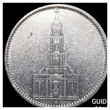 1935A Germany Silver 5 Reichs Mark