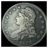 1834 Capped Bust Half Dollar LIGHTLY CIRCULATED