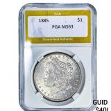 1885 Morgan Silver Dollar PGA MS63