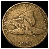 1857 Flying Eagle Cent ABOUT UNCIRCULATED