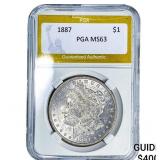 1887 Morgan Silver Dollar PGA MS63