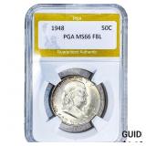 1948 Franklin Half Dollar PGA MS66 FBL