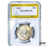 1948 Kennedy Half Dollar PGA MS66 FBL