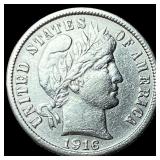 1916-S Silver Barber Dime CLOSELY UNCIRCULATED