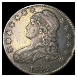 1833 Capped Bust Half Dollar NEARLY UNCIRCULATED