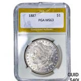 1887 Morgan Silver Dollar PGA MS63