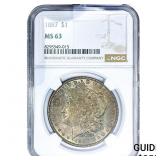 1887 Morgan Silver Dollar NGC MS63