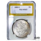 1880-S Morgan Silver Dollar PGA MS63