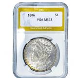 1886 Morgan Silver Dollar PGA MS63