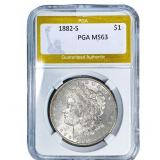 1882-S Morgan Silver Dollar PGA MS63