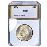 1964 Kennedy Half Dollar PCI MS64