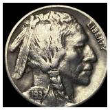 1937-D 3 Leg Buffalo Nickel