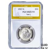 1917-S Standing Liberty Quarter PGA MS65 FH