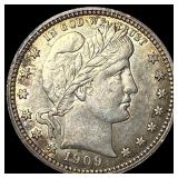 1909 Barber Quarter CHOICE AU