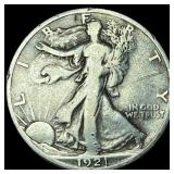 1921-S Silver Half Dollar LIGHTLY CIRCULATED
