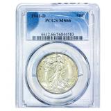 1941-S Walking Liberty Half Dollar PCGS MS66
