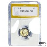 1916 Mercury Silver Dime PGA MS66 FSB
