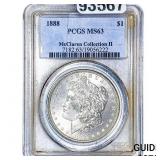 1888 Morgan Silver Dollar PCGS MS63 McClaren Coll.