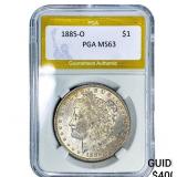 1885-O Morgan Silver Dollar PGA MS63
